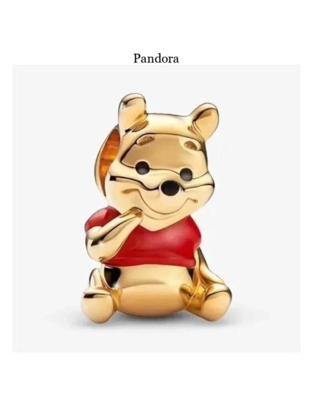 Disney Pandora Winnie the Pooh Bear Charm Gold plated